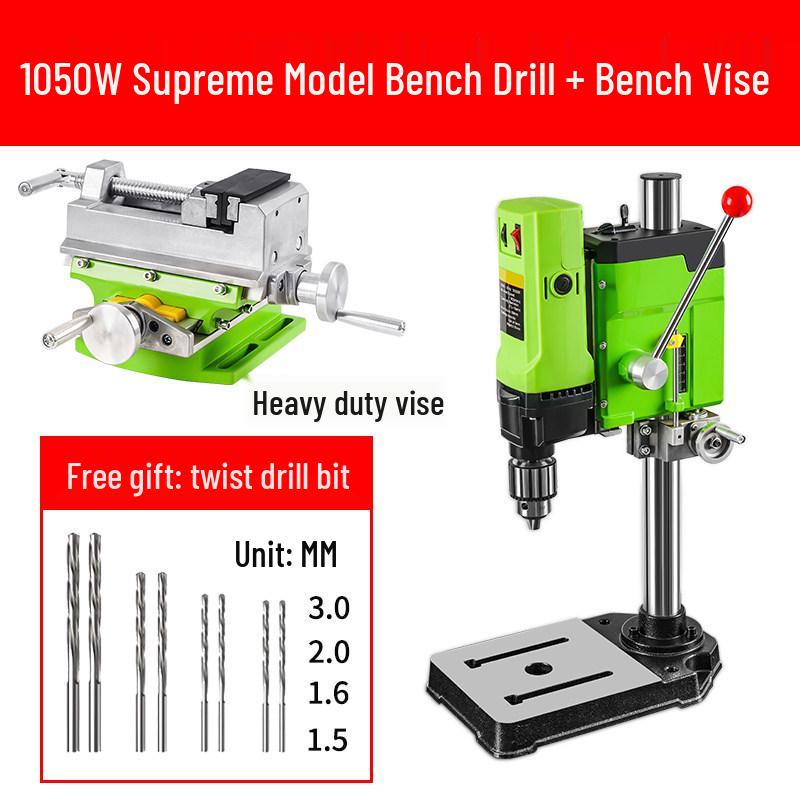 220V Industrial-Grade High-Precision Mini Drill Press for Multifunctional Household Use