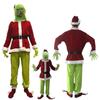 Auffälliges Grinch Cosplay Kostümset für Halloween-Maskeraden