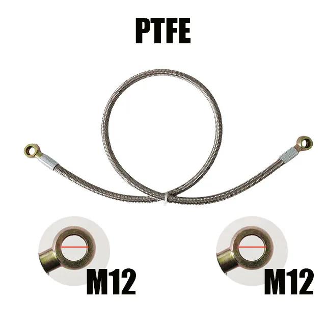 0-90° PTFE Öl-Pipeline-Schlauch 8~10~12mm Hohlanschluss 30-500CM Geflochtene Kraftstoffölleitung Hohe Temperaturbeständigkeit Motorrohr
