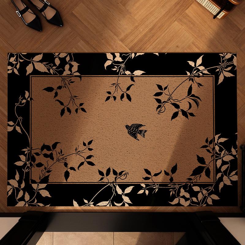 Medieval Style Light Luxury High-End Door Floor Mat Silk Ring Floor Mat Door Carpet Pvc Can Be Cut And Dirt-Resistant Floor Mat