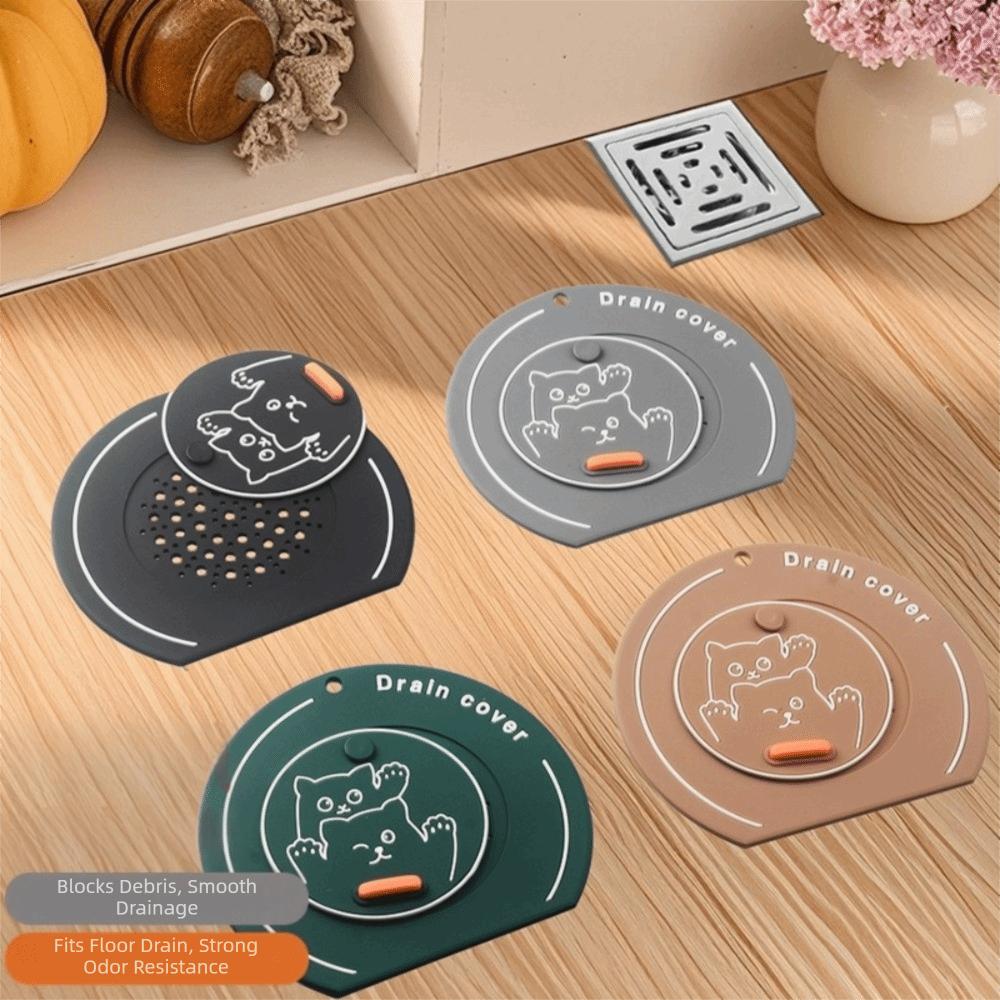 Insect-proof Floor Drain Cover Reusable Drain Stopper Sewer Pipe Cover Anti-Odor Drainage Floor Pad Bathtub Shower Drain Plug
