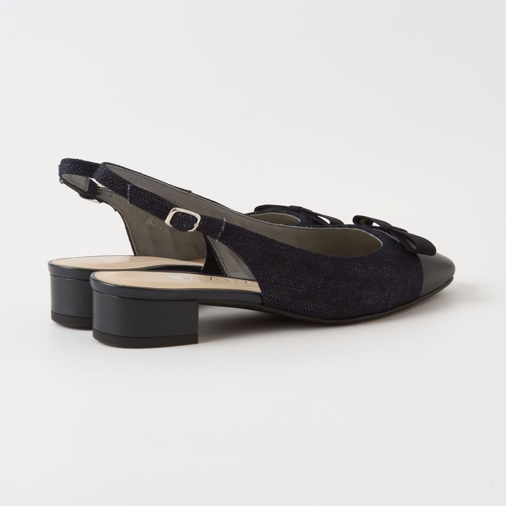 Diana Well Fit Low Heel Flat Made in Dark 119045200011 [Diana] Shoes, Japan, Blue, Blue, 23.5cm,