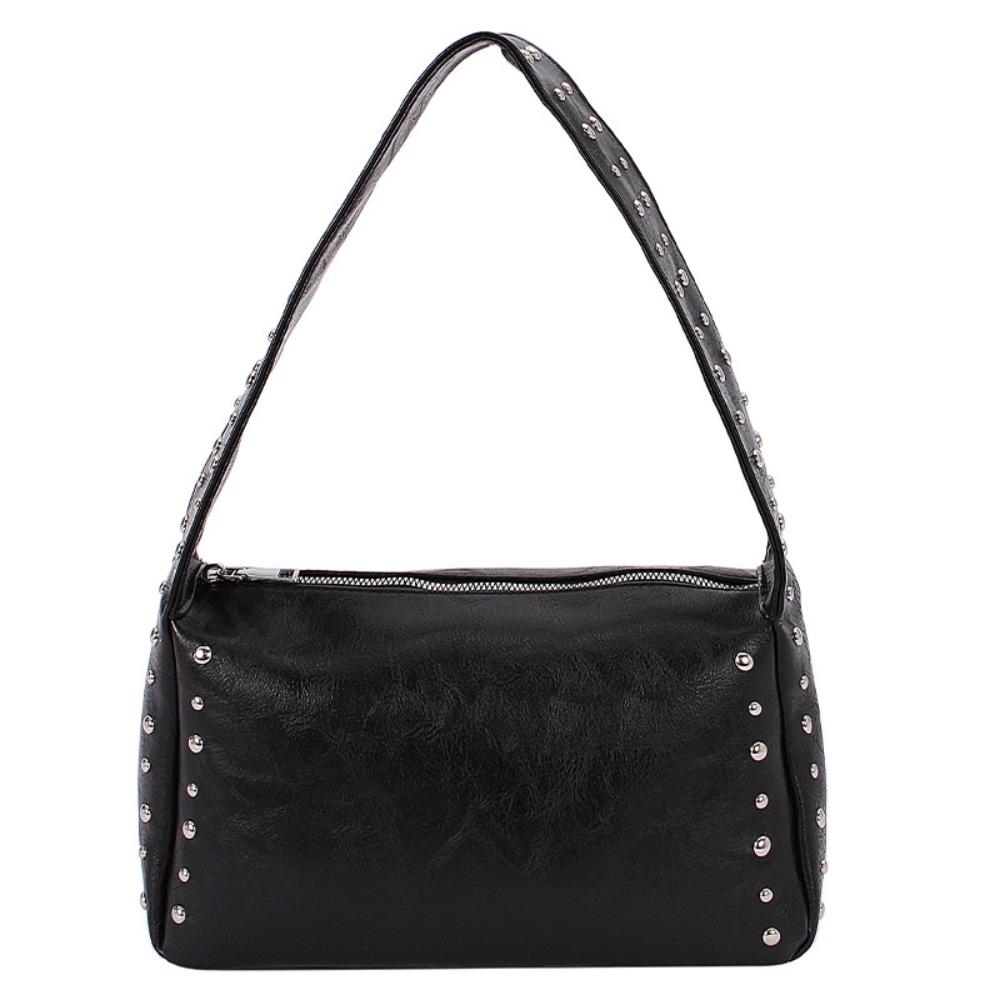 French Retro Rivet Handbag Spicy Girl Style Commuting Shoulder Bag Pillow Underarm Bag  Winter