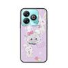 Modedesign TPU Handyhülle für ZTE Blade A75 4G/Z2359 Stoßfest Langlebig Silikon Ständer Cartoon Glitzer Staubdicht