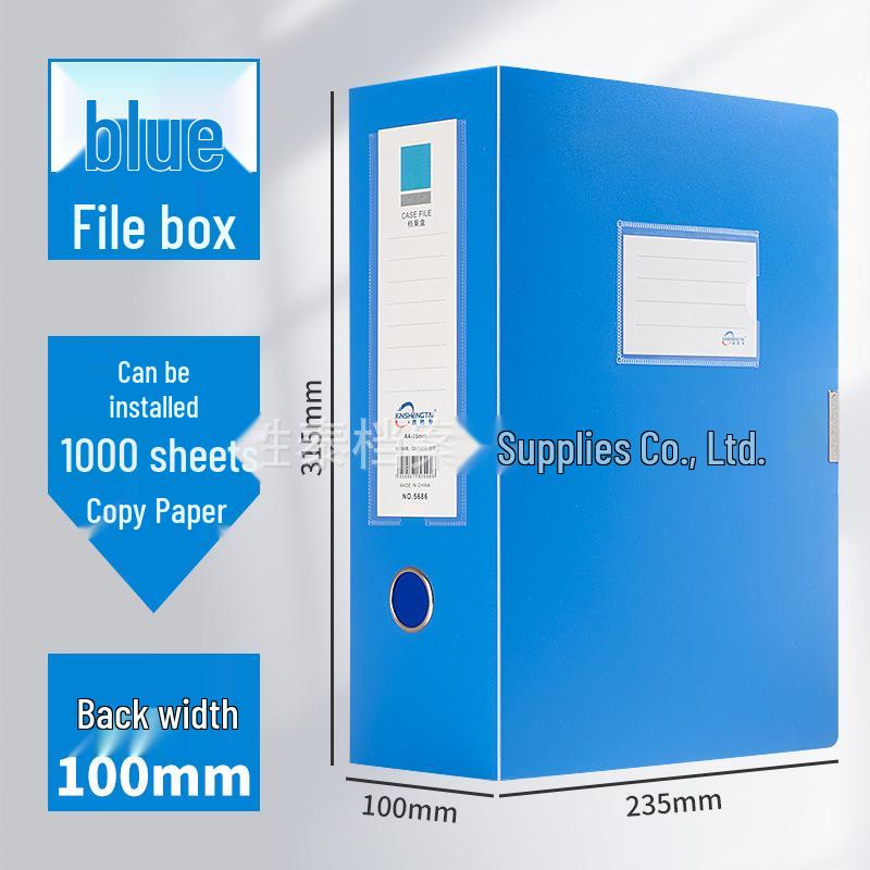Thick A4 Plastic File Storage Box - Archive & Data Organizer