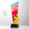 Gepersonaliseerde Paardvormige Hars Kristal Trofee Kleurendruk Prijs Sportprijs Uitstekende Werknemer Souvenir Woondecoratie 1St