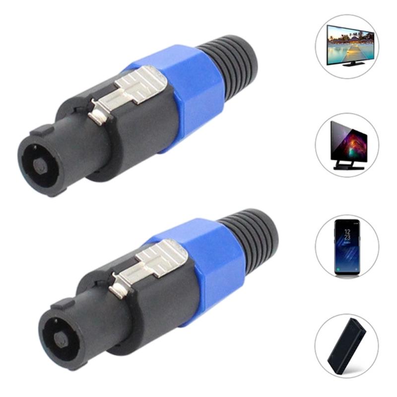 4 Stück Professionelle 4-polige NL4FC Speaker Twist Lock Stecker 4 Pole Lautsprecheradapter-Steckverbinder 4-poliger Speaker Twist Steckverbinder