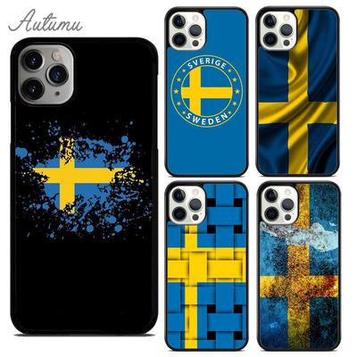 Sweden Flag Phone Case for iPhone 11 12 13 14 Pro Max Mini X XR XS SE 2020 5 6S 7 8 Plus Samsung Galaxy S21 S22 Cover Shell