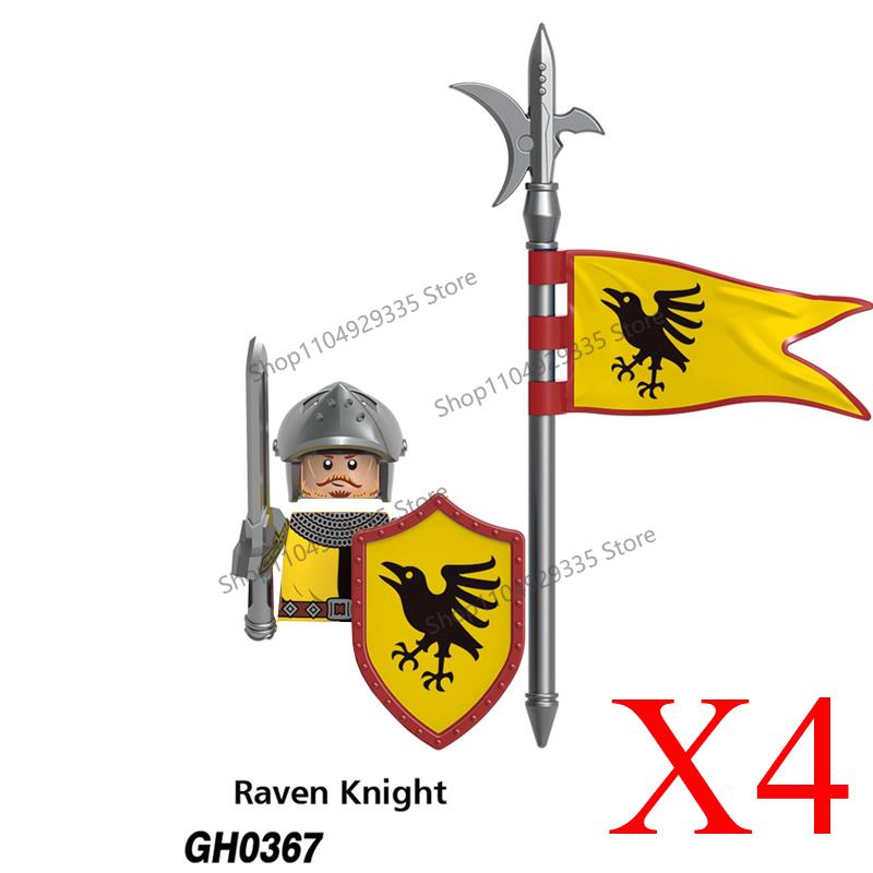 MOC Mittelalterliche Bausteine Zubehör Burgen Gotische Ritter Drache Löwe Krieger Pferd Helme Schilde Rüstungen Äxte Steine Spielzeug