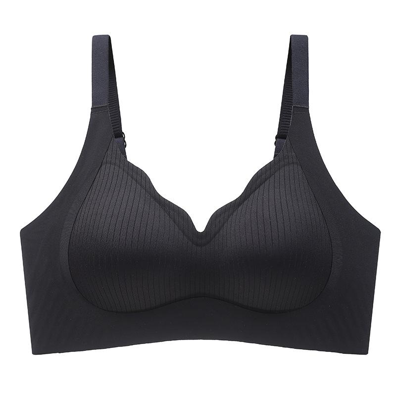 

Lift female jelly strip, soft support, anti-sagging, sub-breast fixing cup, seamless bra xxl size 40/90ab (recommended weight 65-72.5kg ) чорний