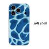Textured Fuzzy Cyan Blue Animal Pattern Art Film Aesthetic Protective Shockproof Bumper Phone Case Cover For iPhone 14 15 16 Pro Max Plus