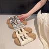 New summer comfortable soft-bottomed casual one-word slippers fashionable and versatile thick-bottomed beach cool slippers