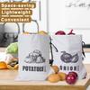 TOGETRUE Potato Onion Storage Bag, Fabric Onion and Potatoes Storage Bag, Washable Garlic Potatoes Onions Keeper with Drawstring for Pantry, 2 Pack