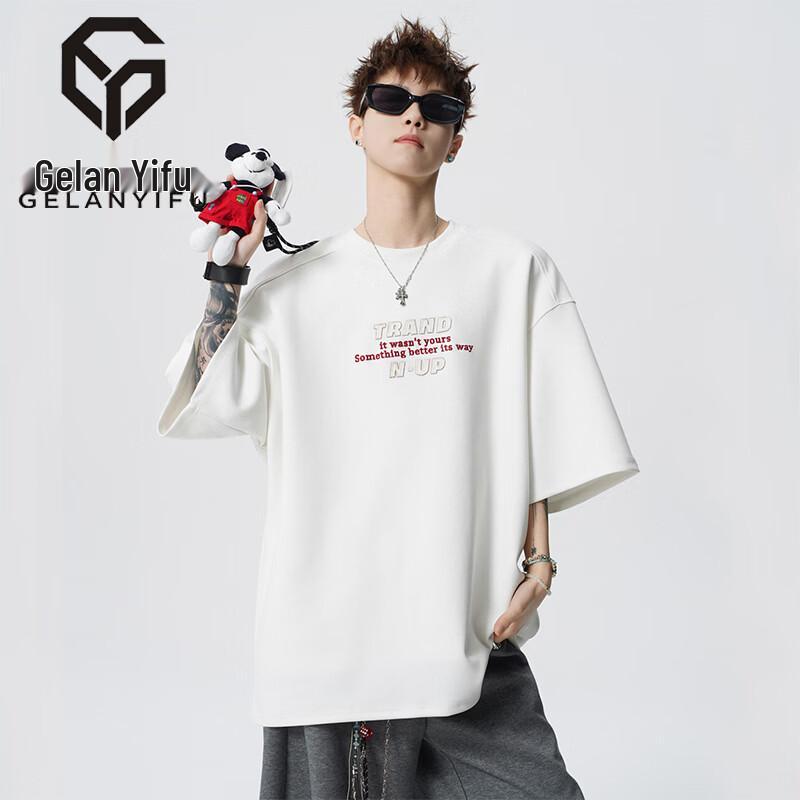 

GELANYIFU Men s Cool-Feel Embroidered T-Shirt M