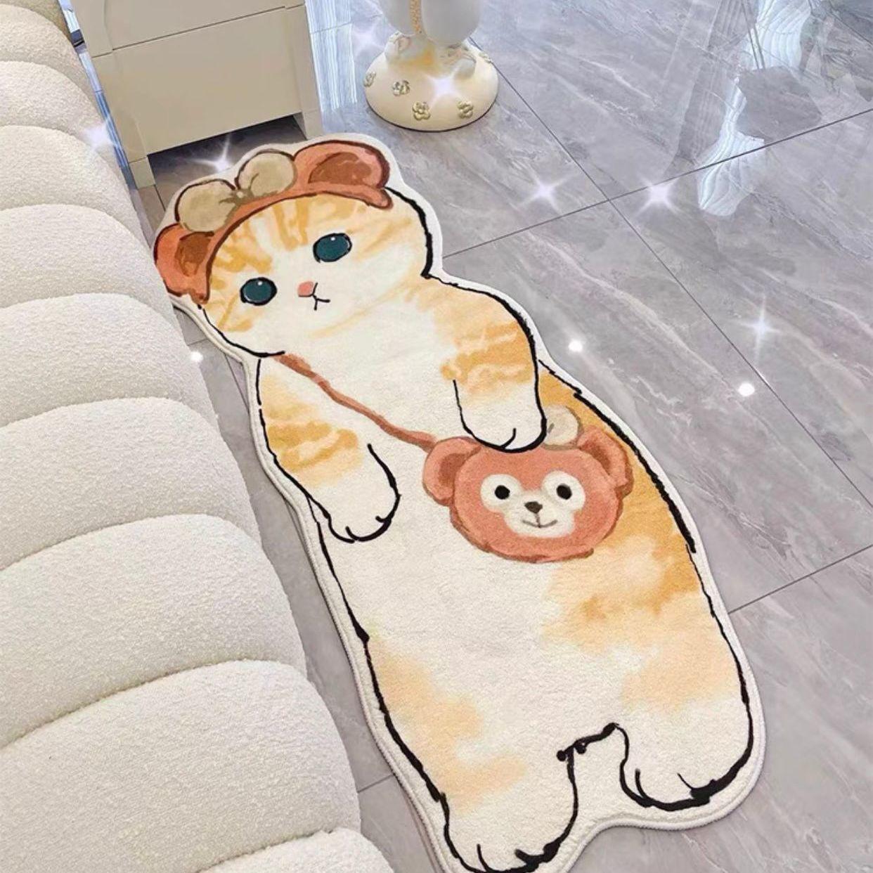 

Ковер из кашемира с рисунком из мультфильма, детская спальня, прикроватное одеяло Ins Wind, специальная форма, балкон, эркер, утолщенный коврик-татами 40 * 60cm