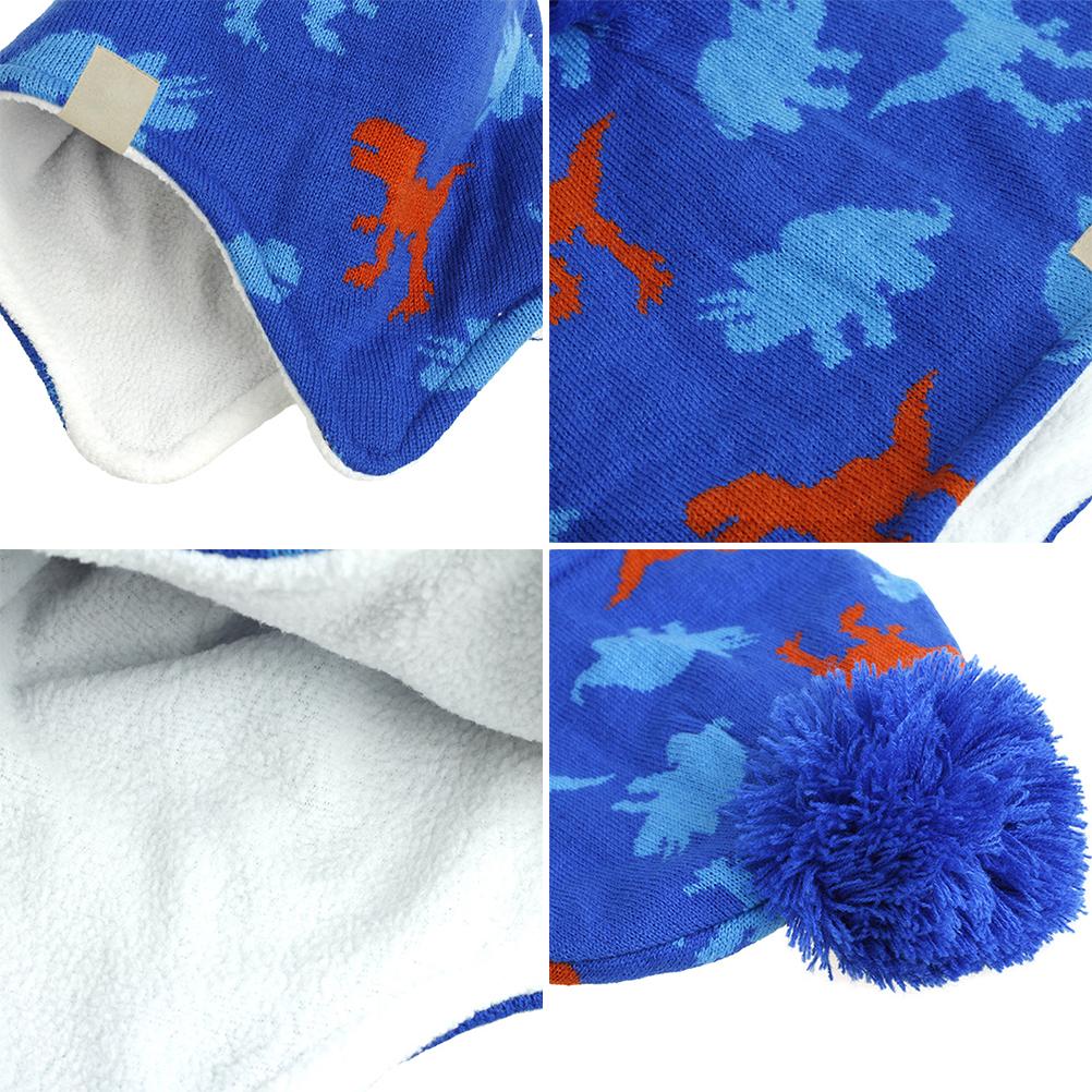 Kinder Baby Winter Mütze mit Ohrenklappen Polarfleece gefüttert Skifahren Kinder Strickmütze