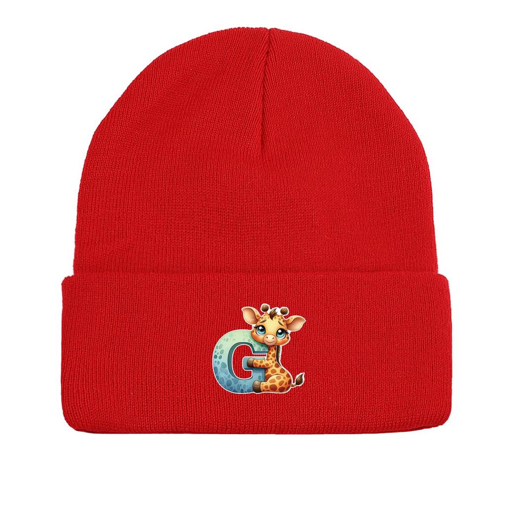 1pc, Alphabet A to Z and Animals Print Knitted Cap Beanie, 260 Knit Hats to Choose, for Men And Women