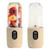 Portable Blender 40W 500ml 20800RPM USB Rechargeable Travel Mini Juicer Cup Fruit Mixer for Gym Home Office Apricot