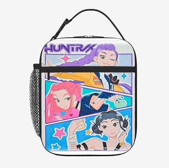 Elementary School Student Card Kpop Demon Hunter Thermal Insulation Bag Portable Outdoor Picnic Bag Children'S Lunch Box Bag Lunch Bag