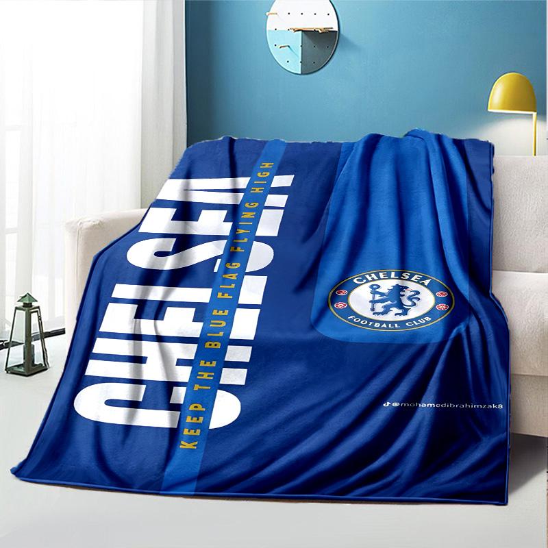 Football club.C Pattern Blanket for Home Decoration, Bed, Sofa, Car Travel, Camping, Suitable for All Seasons, Birthday Christmas Gift