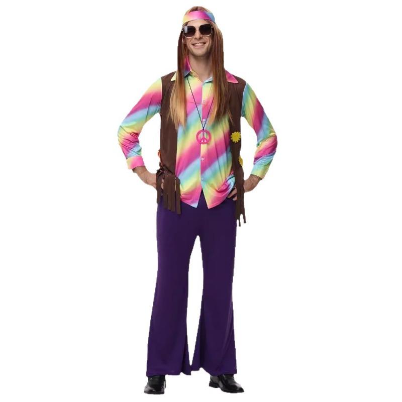 New Vintage Disco Hippie Adult Hip Hop Party Stage Suit