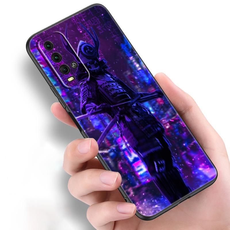 

Силиконовый чехол для телефона «Японский самурай» для Xiaomi Redmi Note 11 10 9 8 Pro 11T 10T 10S 9S 8T 9 9A 9C 9T, черный мягкий чехол Redmi 9
