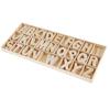156 Pieces Craft Wood Letters Natural Wooden Alphabet with Storage Tray