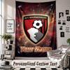 Custom Tapestry Wall Hanging, Bournemouth Football Personalized Name Text Home Wall Decor
