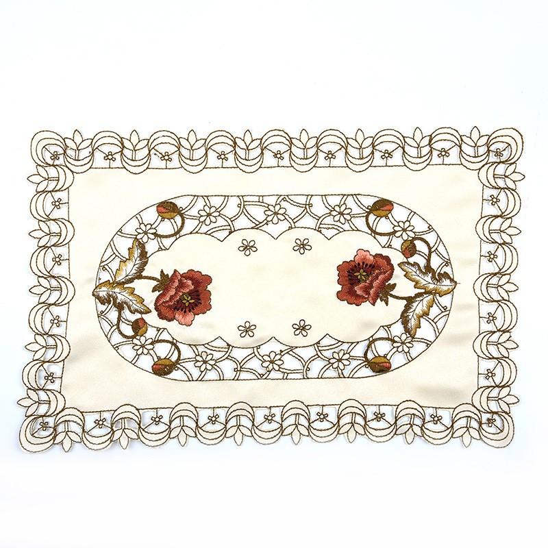 

Скатерть-дорожка Вышивка Кружево Ткань Цветок Полупрозрачная Скатерть Декор Лучшая Продажа 30*45cm