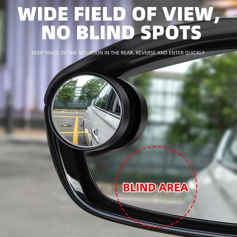 2pcs Car Rearview Rain Eyebrow Small Round Mirror For Mercedes Benz AMG W124 W202 W203 W204 W210 W211 B/C/E/S Clase Accessories