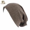 Men's and Women's Plain Light Plate Imitation Cashmere Pullover Hat Hipster Ear Protection Headscarf Hat Stack Confinement Hat Warm Adult
