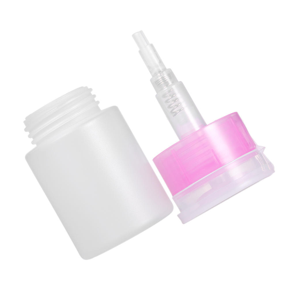 60 Ml Pumpspenderflasche Für Nagellackentferner & Kosmetik – Mit Flip-Top-Verschluss, Pink/weiß