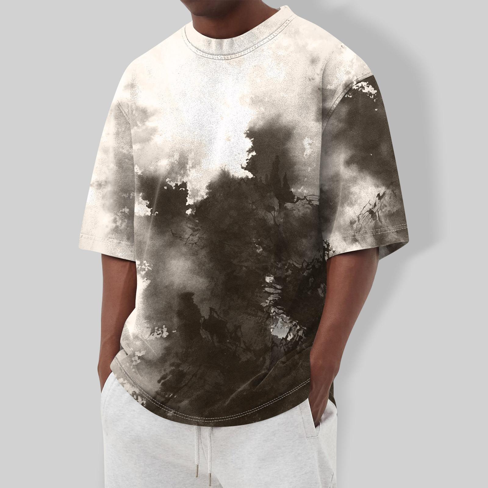 

Летняя мужская популярная футболка с круглым вырезом и коротким рукавом с принтом XL