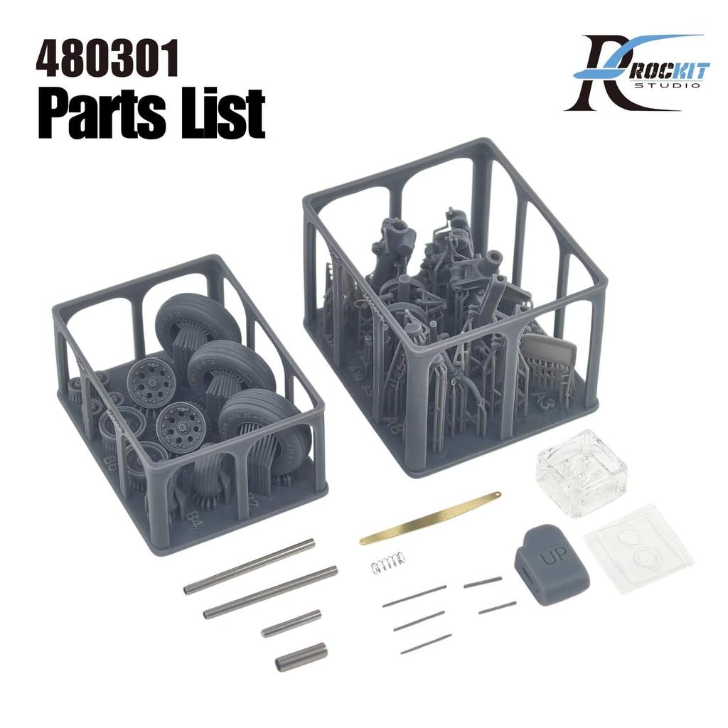 ROKIT STUDIO 1/48 AV-8B Harrier II Fahrwerk (für Uma Models) Kunststoffmodellbauteile RKS480301 (Flugzeug)