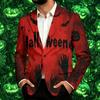 Herre Corduroy Business Casual Jakke med Halloween-trykk
