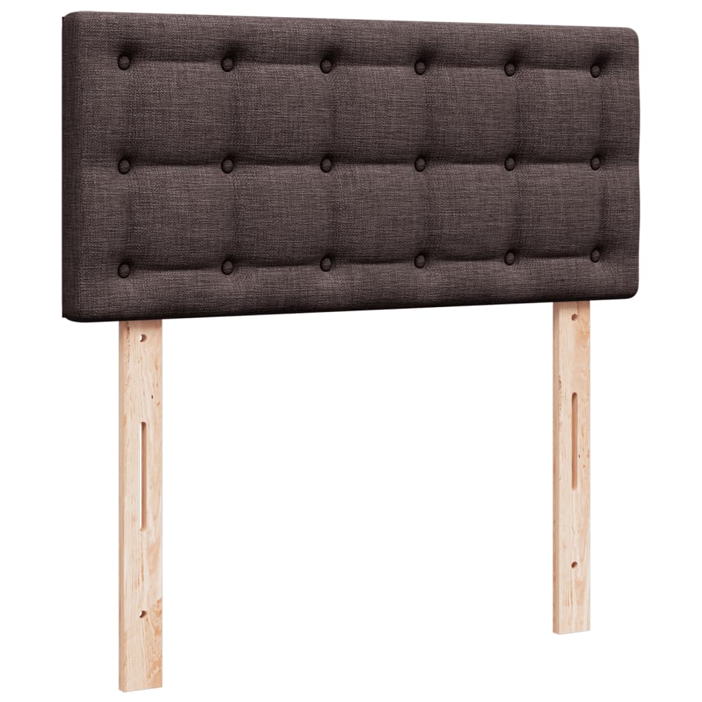 Vidaxl Letto Continentale Con Materasso, Marrone, Tessuto, 100X200 Cm