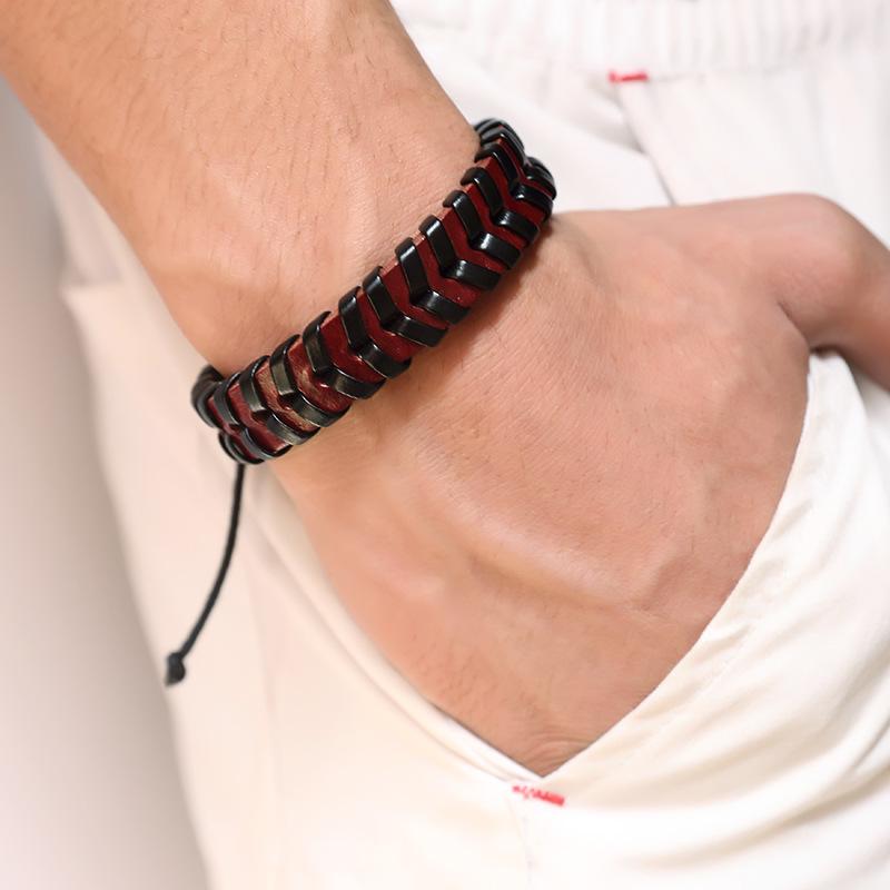Handwork Bracelet Leather Rope Woven Hipster Men and Women Jewelry