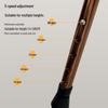 Tri-Fold Non-Slip Crutch Stool: Portable Walking Stick & Foldable Seat Cane