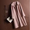 Women's Korean Style Woolen Coat - Autumn/Winter Doll Collar Mid-Length Jacket