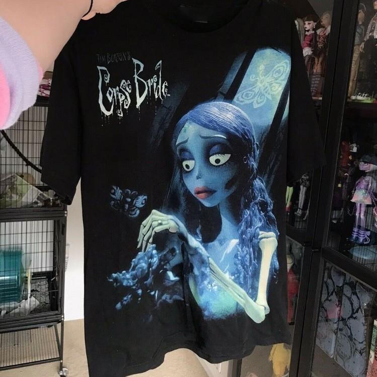 Camiseta Gráfica Unisex Novia Cadáver Retro S5XL Camiseta Unisex