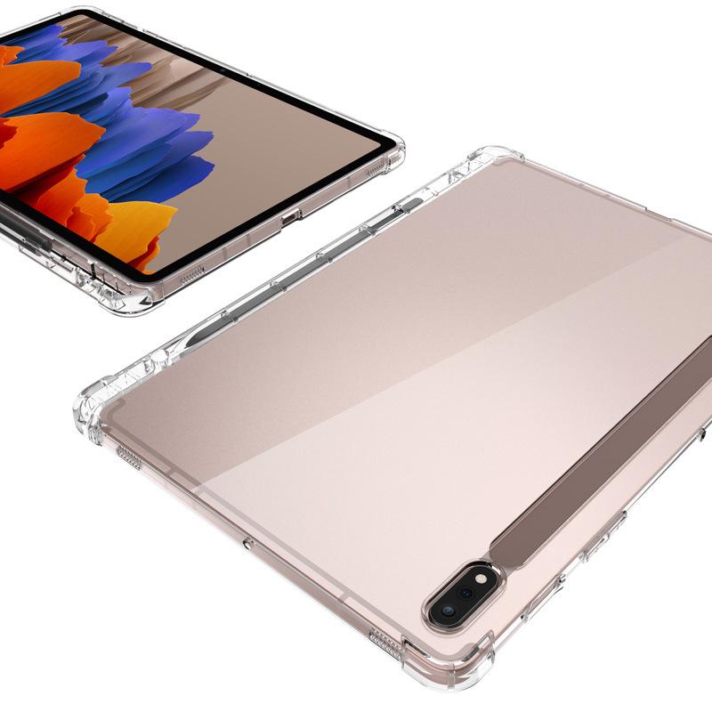 Przezroczyste etui na tablet Samsung Tab S8 Ultra odporne na upadki z uchwytem na rysik dla S7 FE i A7 Lite (2022)