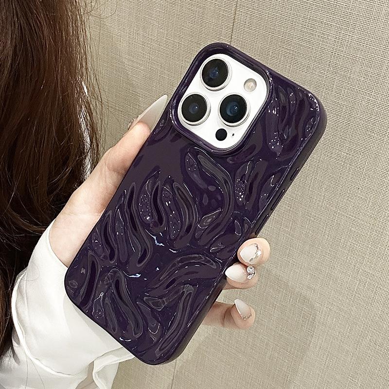 Ins 3D Rose Meteorite Pattern Texture Case For iPhone 16 Pro Max 17 15 14 13 12 11 XS XR X 7 8 Plus Soft TPU Phone Back Cover