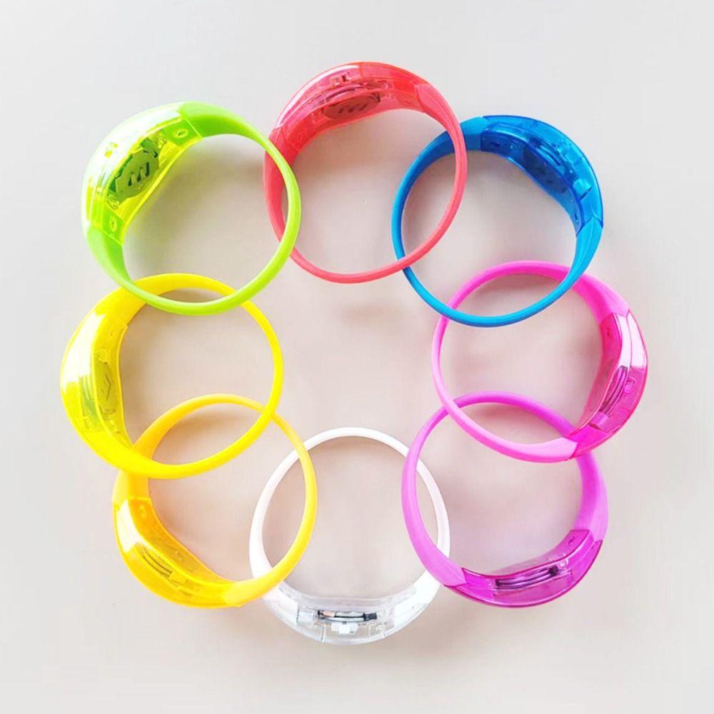 Sound Activated Led Wristband Toys Silicone Bangle Flashing Wristbands Glow Bracelets Concert