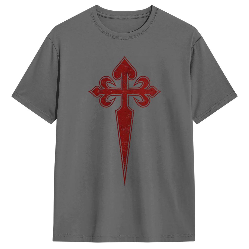 Cross of Santiago Spanish Empire Cotton T Shirt For Unisex Beach YK Funny TShirts Fashion Tee Shirt Oversize Hot Sale Tops