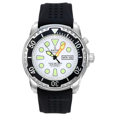 FreeDiver Versión 02 Helium Safe 1000M Zafiro Automático Esfera Blanca 1068HA90-34VA-WHT-V02 Reloj de Hombre