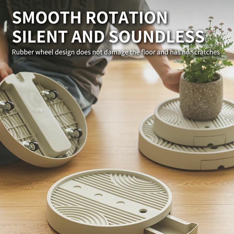 Round Caster Flower Pot Moving Tray Non Slip And Stable With Drainage Tray Suitable For Indoor And Outdoor Use Keeps Clean