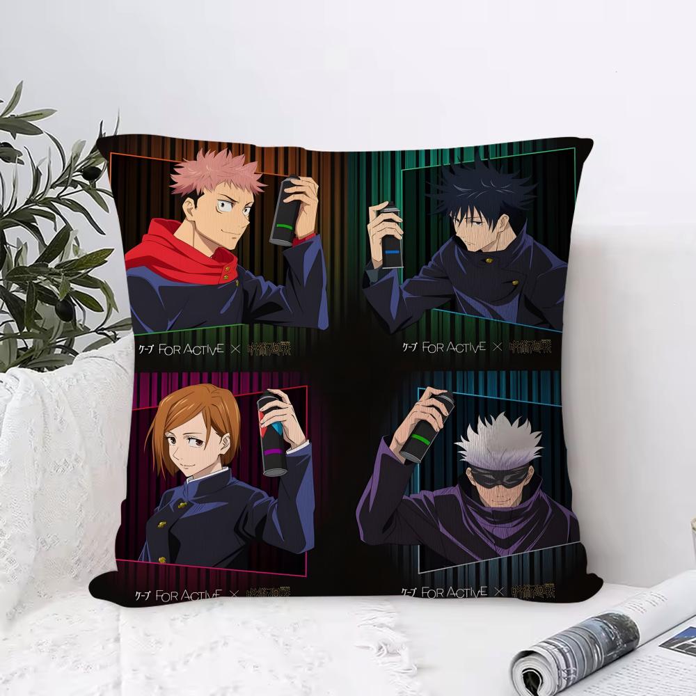 Cartoon J-Jujutsu K-Kaisen Kissenbezug Ultraweicher Hautfreundlicher Stoff Wolkenähnlicher Komfort & Verdeckter Reißverschluss