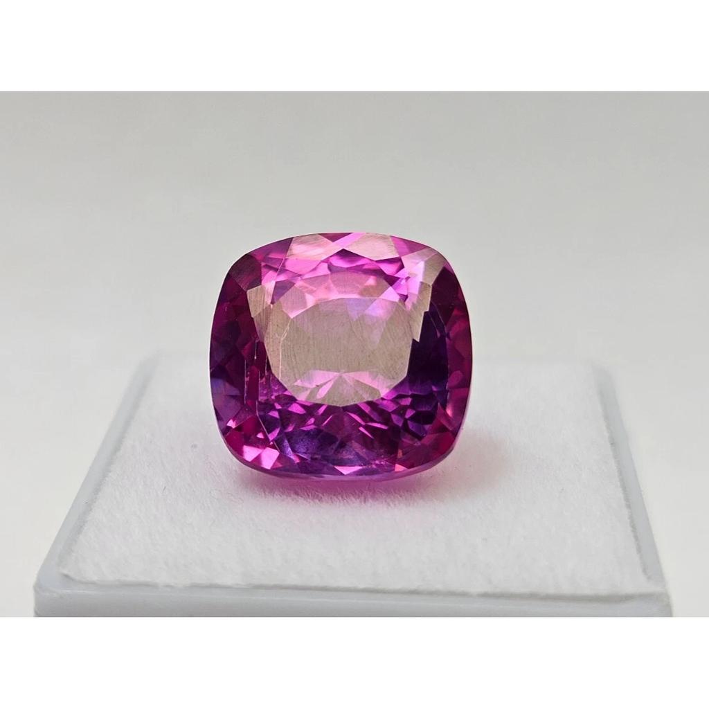 Pitambari Sapphire Bi-Color Natural 14-15 Ct Cushion Cut Stunning Gemstone