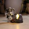 Resin Praying Angel Garden Statue With Solar Lighted Crosses Outdoor Waterproof Sculpture Grave Lamp for Patios Cemetery