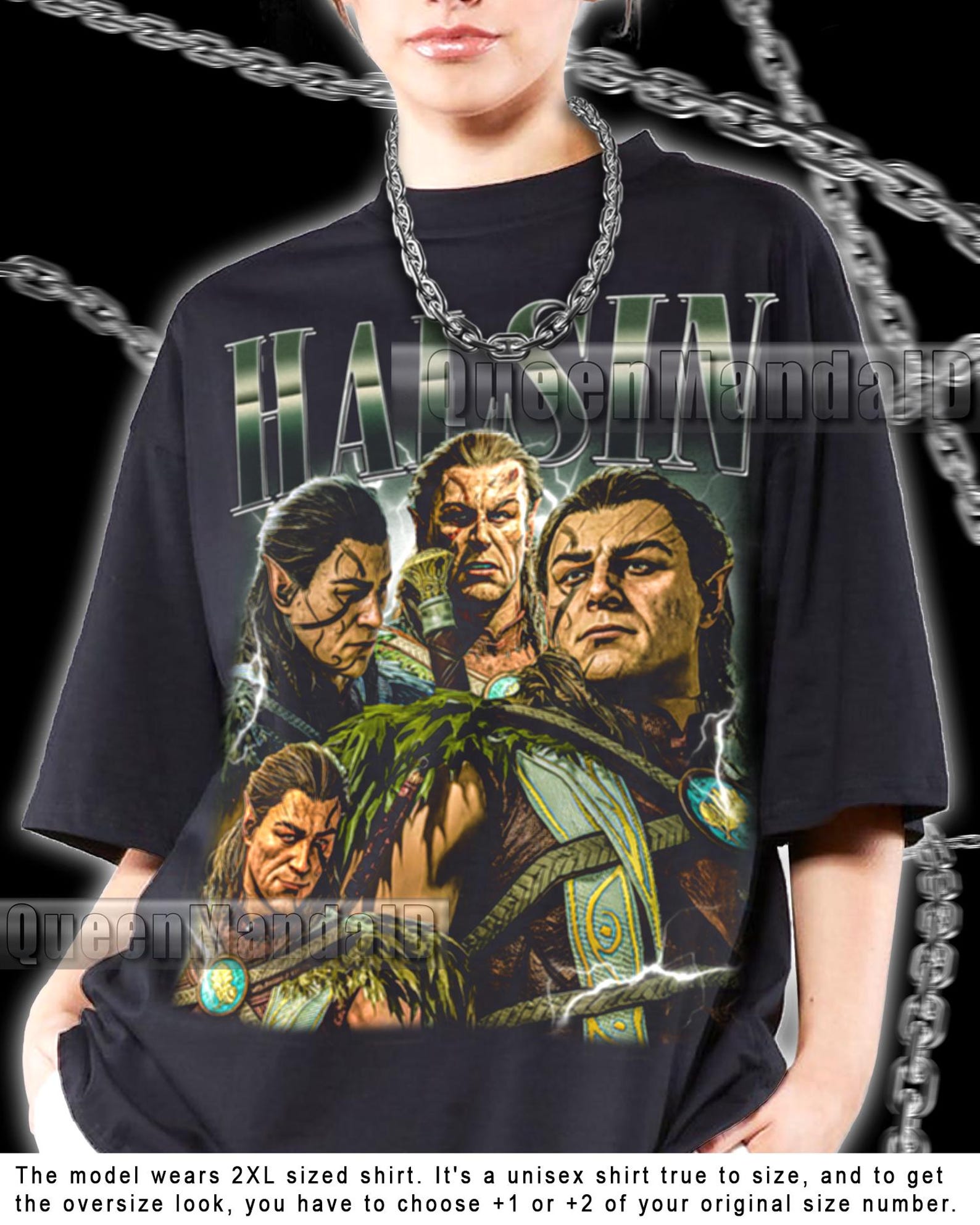 Halsin Baldur s Gate 3 Retro 90s Fan Tee, Unisex Movie Style Shirt PK130 L